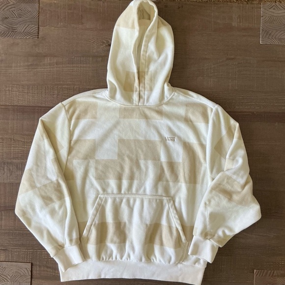 Vans Other - Vans Cream and Tan Patterned Hoodie